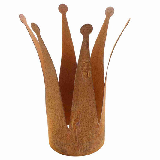 Roest metalen decoratieve kroon – keuze uit 22 of 32 cm