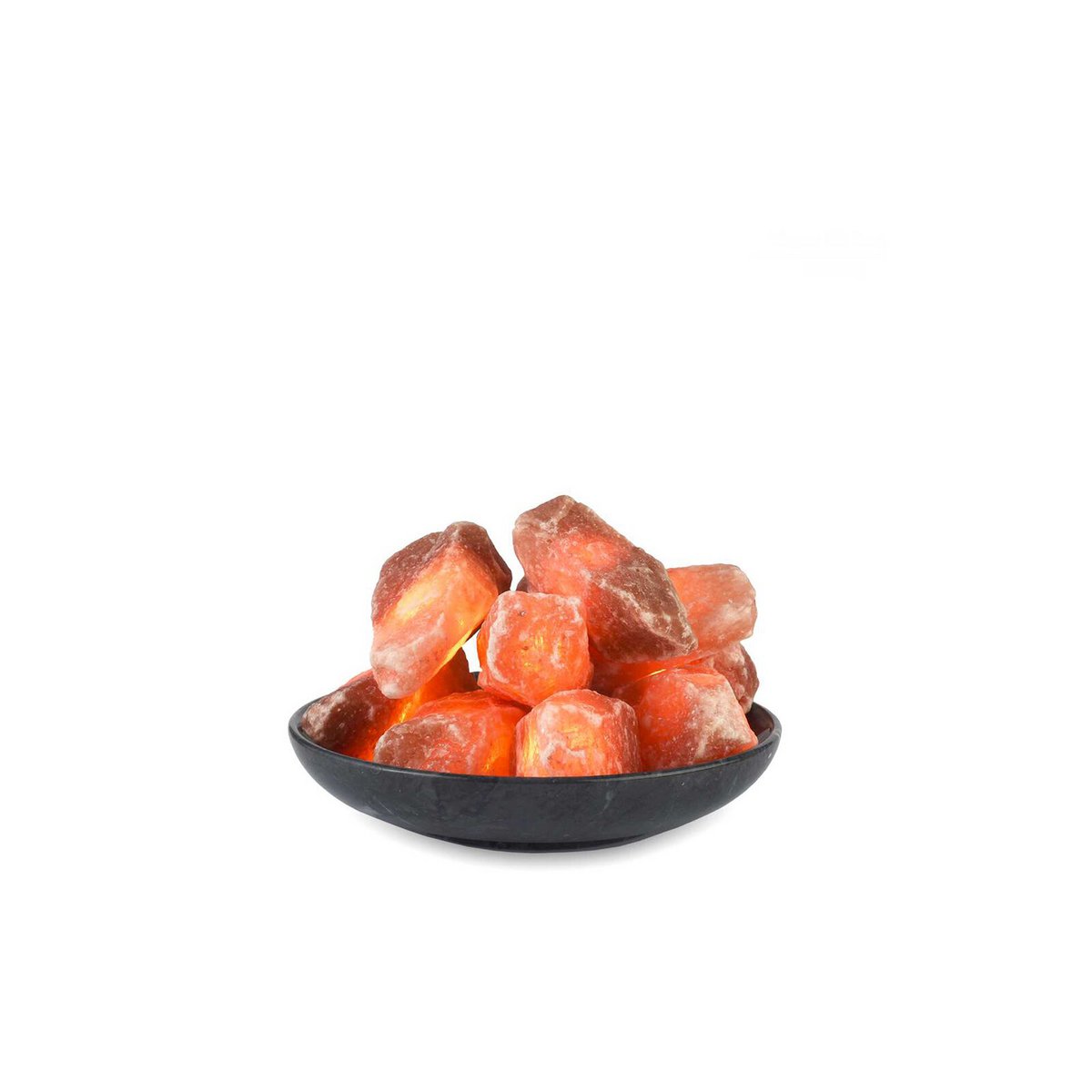 Salt Dreams schaal met 10 verlichte zoutkristallen marmer Ø20 cm