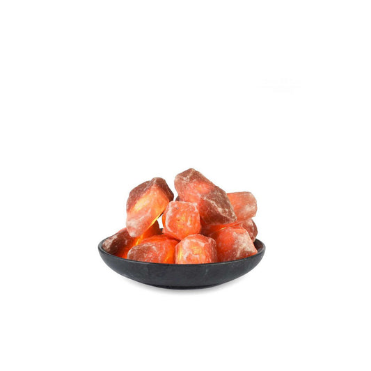 Salt Dreams schaal met 10 verlichte zoutkristallen marmer Ø20 cm