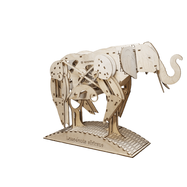 3D houten puzzel olifant 50 × 27 × 35 cm – 159 stukjes