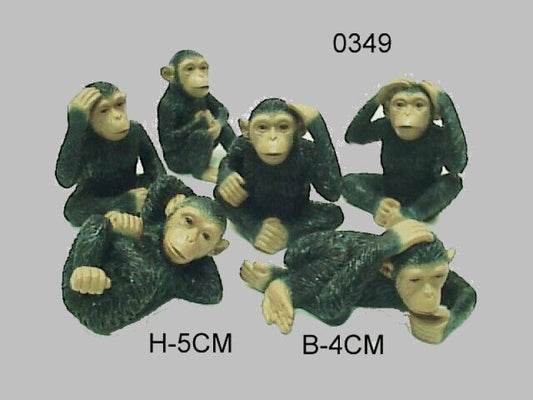 Chimpanseebeeldje, 5-6 cm hoog