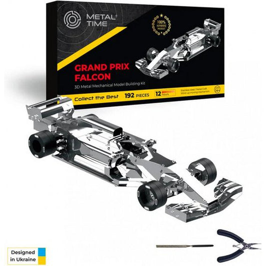 3D metalen bouwpakket Grand Prix Falcon raceauto 28,5 cm – 192 onderdelen