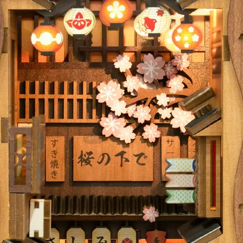Under the Sakura Tree book nook, 18 × 11 × 23 cm