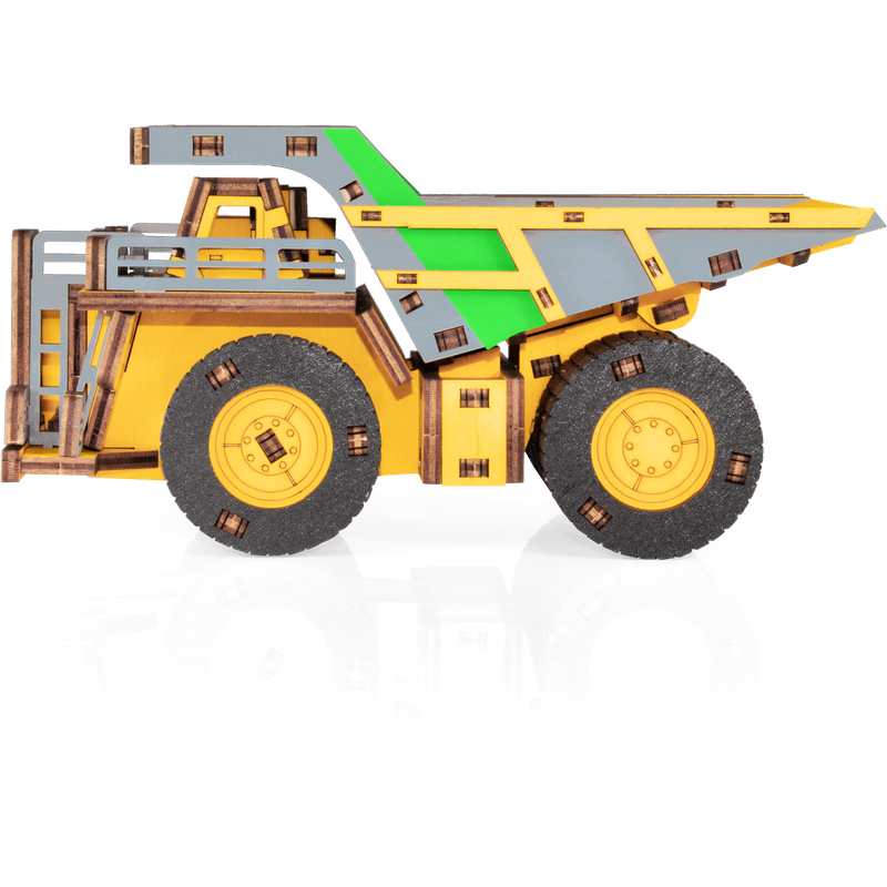 Hybride Mining Dump Truck Belaz-7513M houten 3D puzzel, 18 × 9 × 10 cm