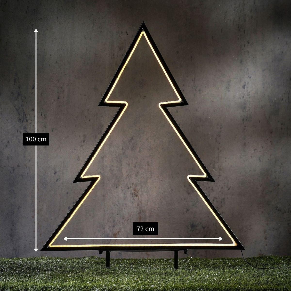 Kerstboom tuinsteker met LED-verlichting, 100 cm