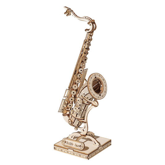3D houten puzzel saxofoon 8,5 x 7 x 23 cm