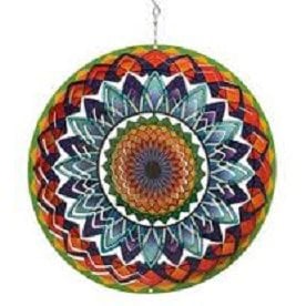 Windspinner Spin Art mandala rainbow RVS, 30 cm