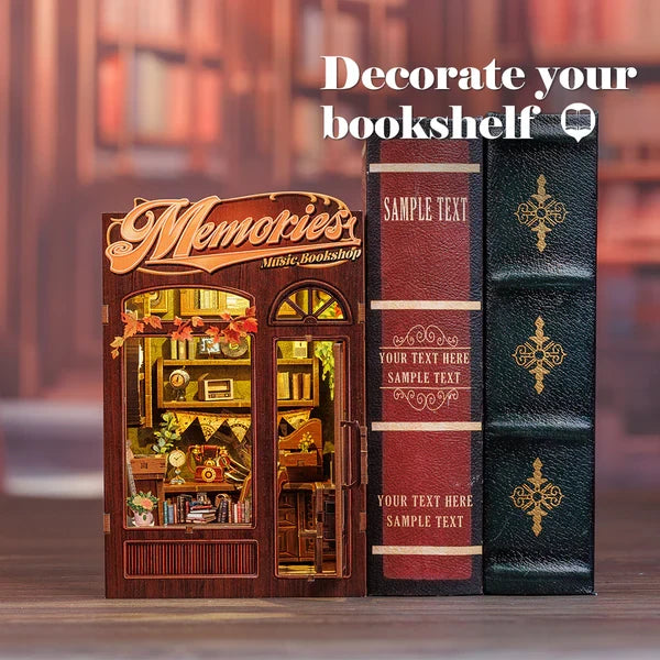 Memories Music Bookshop book nook, 11,5 × 10 × 17 cm
