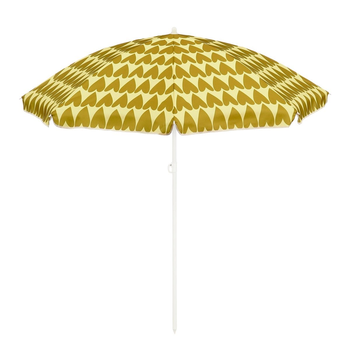 Bruine strandparasol met hartjesprint Ø160 cm