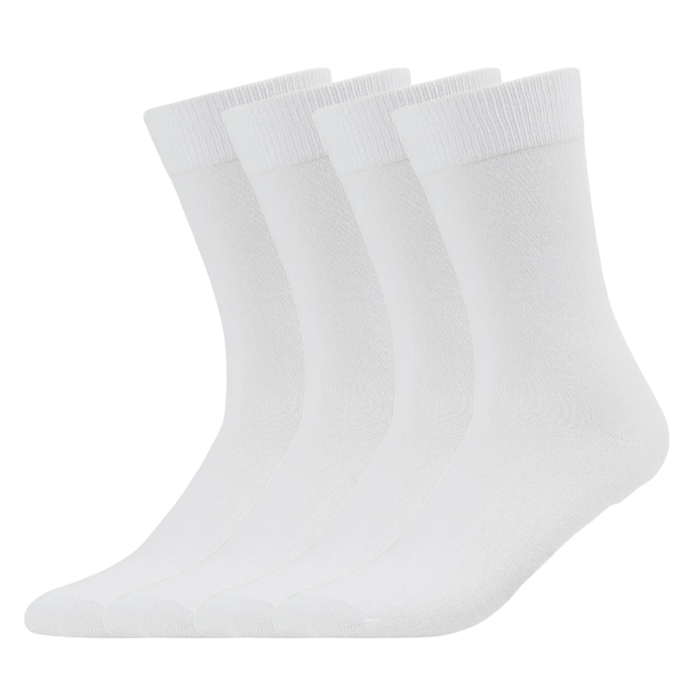 Witte bamboesokken, 2, 4 of 8 paar