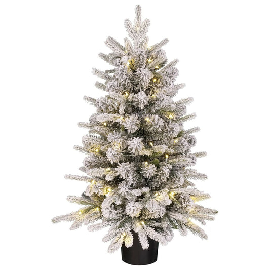 Grimshaw besneeuwde kunstkerstboom met LED, 90 cm, Ø 61 cm