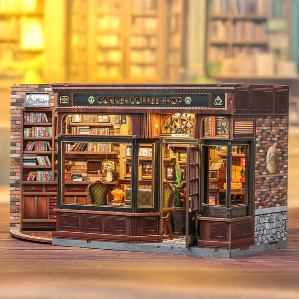 DIY huisje corner coffee shop, 17 cm
