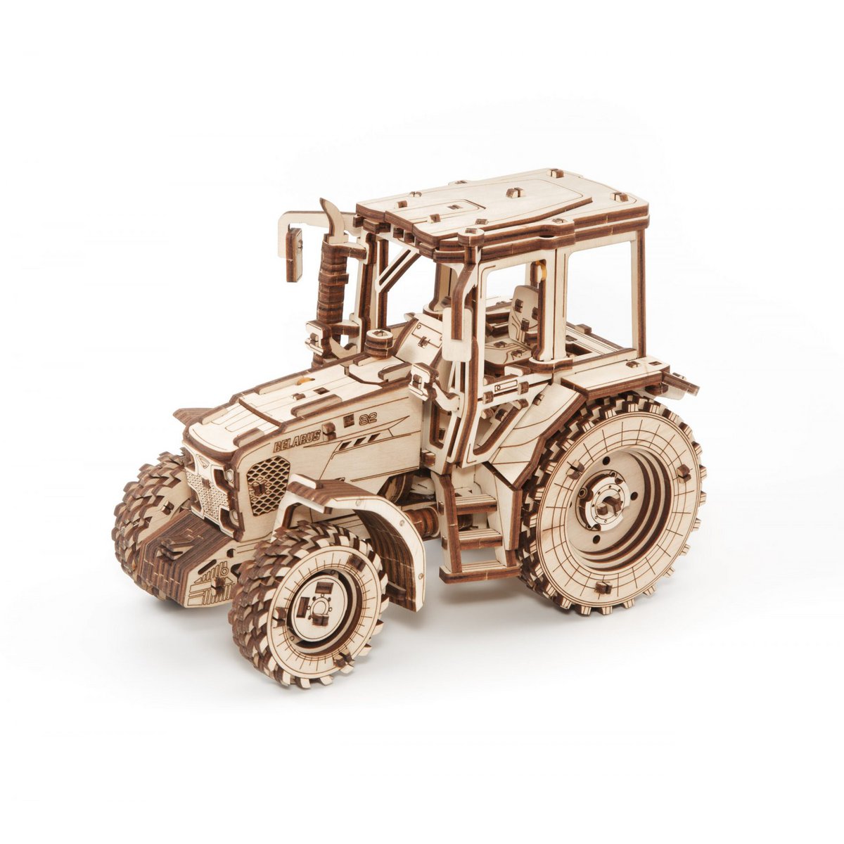 Mechanische houten puzzel Belarus-82 tractor, 269 onderdelen, 21,8 x 11,8 x 15,5 cm