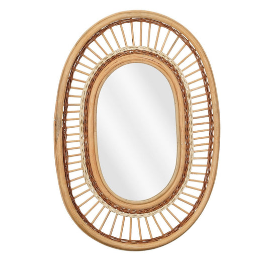 Wandspiegel, rotan, 59 × 40 cm