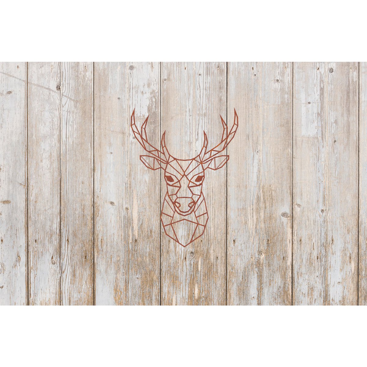 Art Bizniz metalen wanddecoratie hert roeststaal