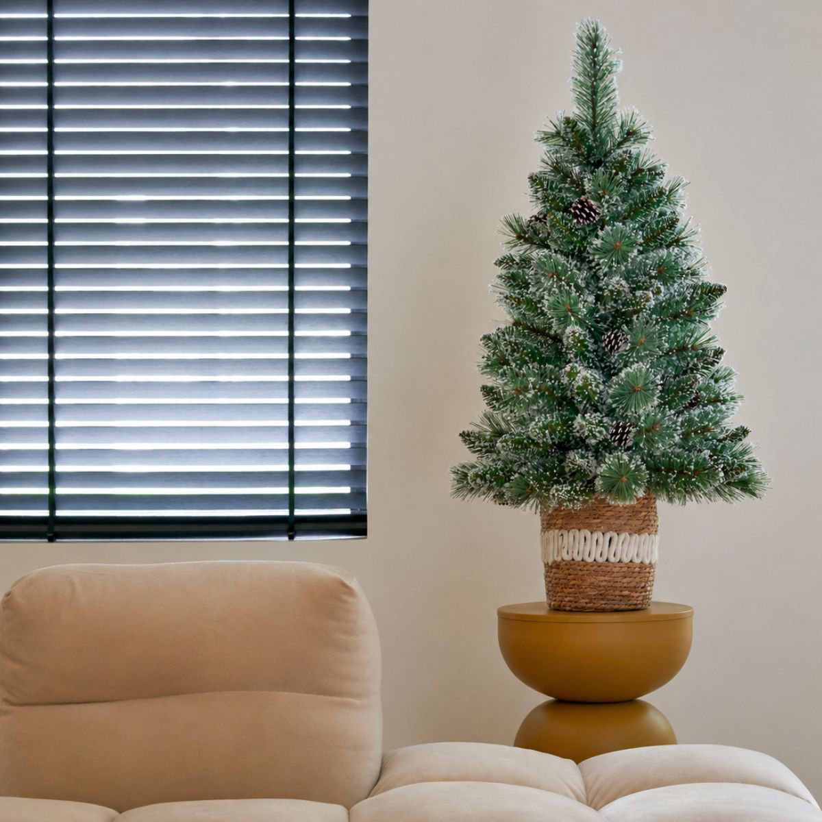 Vandans kunstkerstboom met rijp-effect, 90 cm, Ø 48 cm