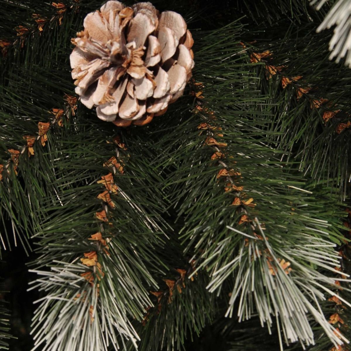 Pittsburgh frosted kunstkerstboom met dennenappels, 185 cm