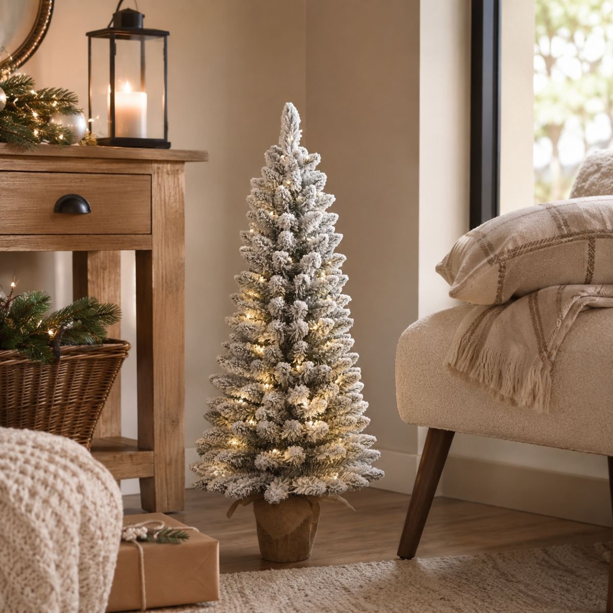 Gerlos besneeuwde kunstkerstboom, 90 cm