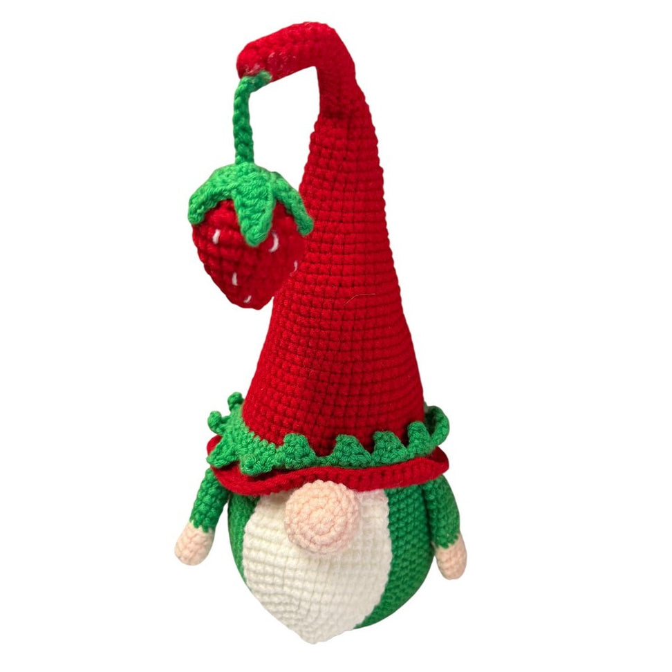 Gehaakte gnome met lange muts, 27 cm