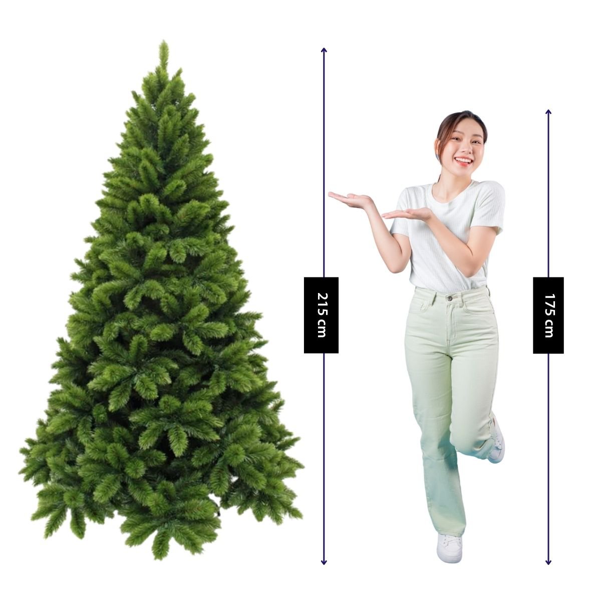 Tsuga kunstkerstboom, 215 cm