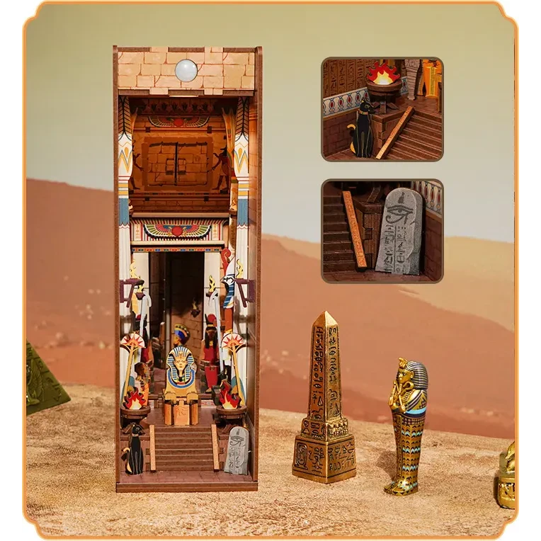 DIY book nook adventure in egypt bookend, 24,5 cm