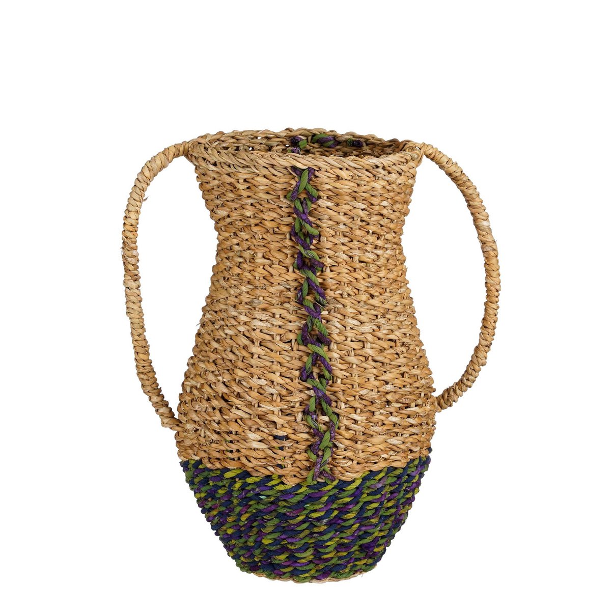 Mica Decorations Cambridge Mand Vaas – Zeegras Multicolor (H35 x Ø23 cm)