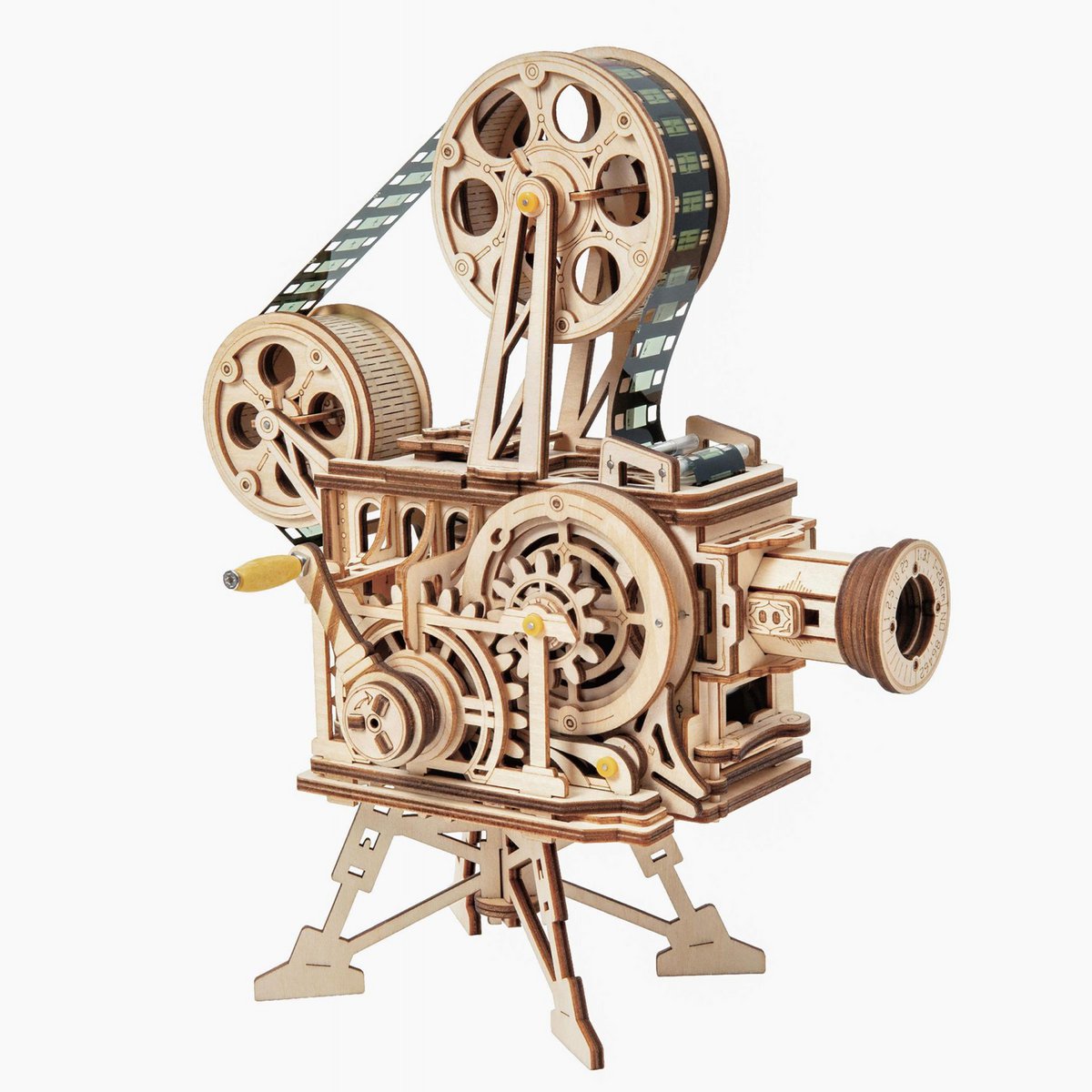 Houten bouwpakket Vitascope filmprojector 183 stukjes, 25,5 × 13,3 cm