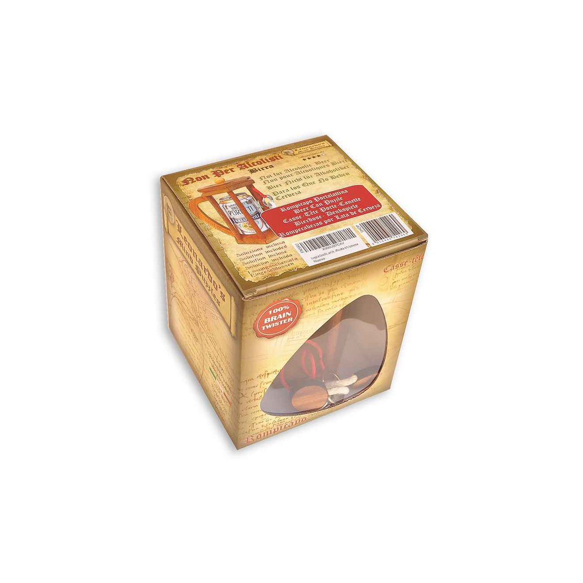Houten breinbreker blikhouder, 17 cm