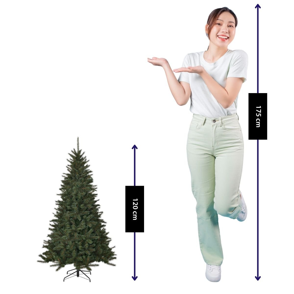 Toronto kunstkerstboom, 120 cm, Ø87 cm
