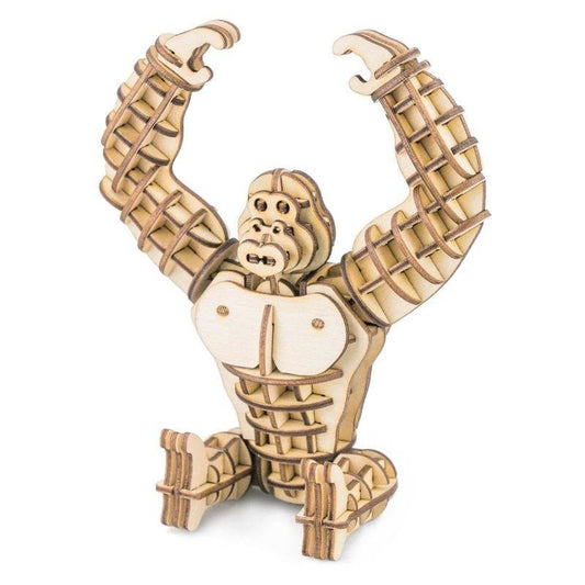 3D houten puzzel gorilla 11 × 5 × 12 cm – 105 stukjes