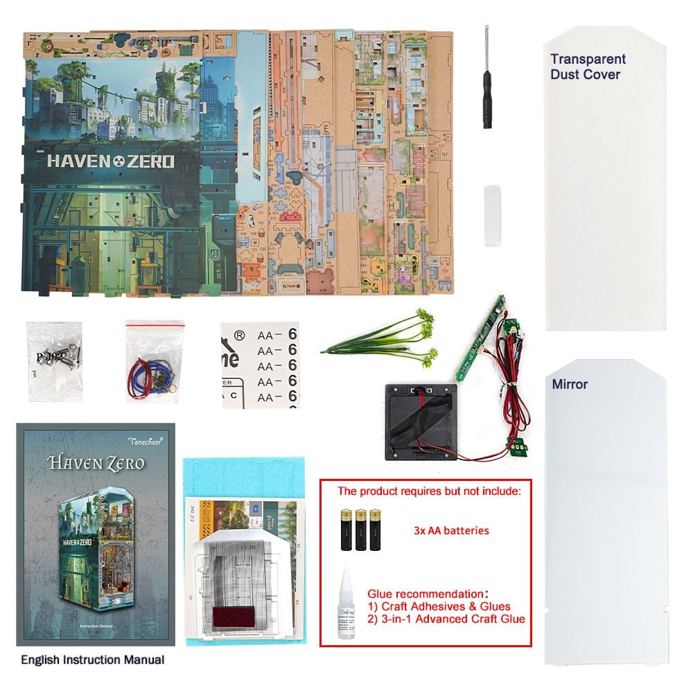 DIY book nook haven zero bookend, 26,3 cm