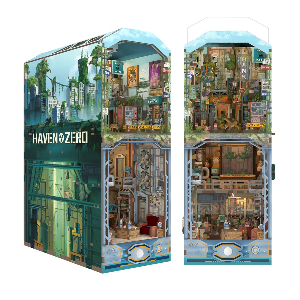 DIY book nook haven zero bookend, 26,3 cm