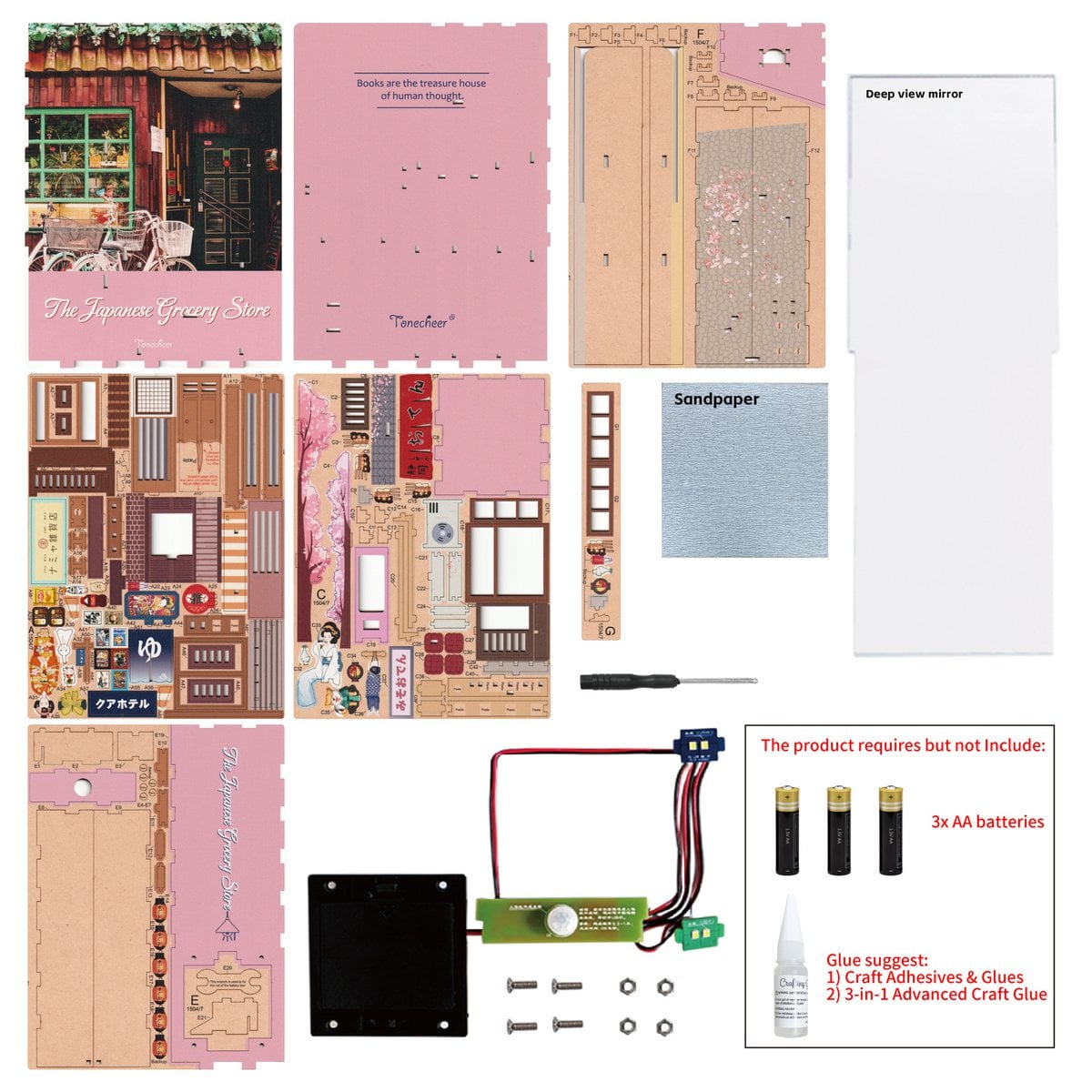 DIY book nook Japanse kruidenierswinkel, 24,5 cm
