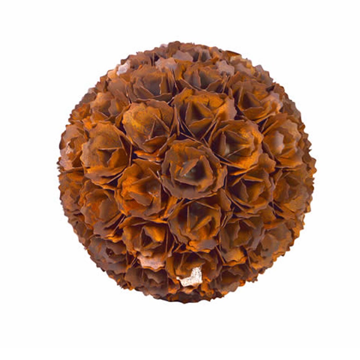 Bloemenbal van roestmetaal, 30 cm
