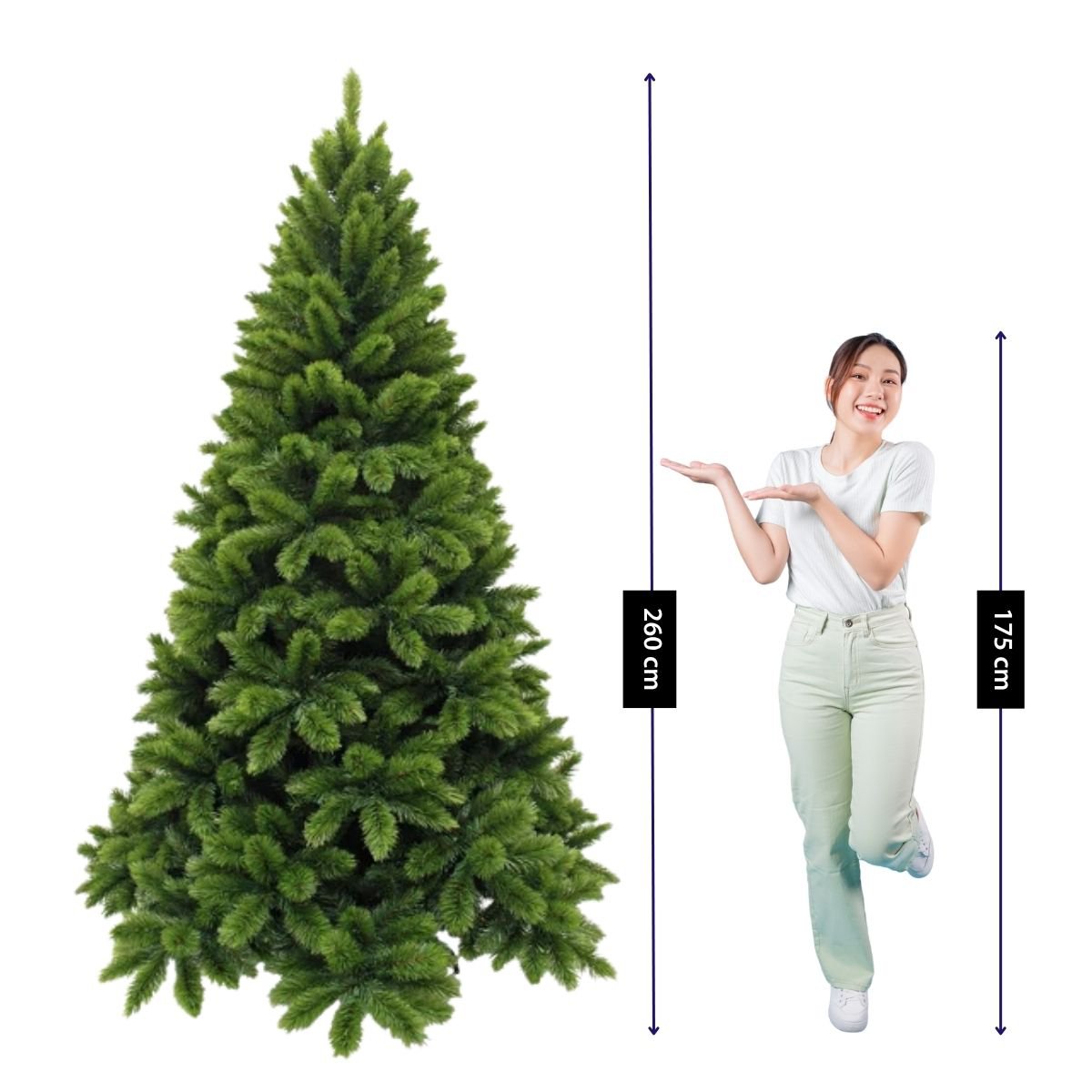 Tsuga kunstkerstboom, 260 cm