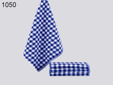 Blauw geblokte keukendoek, 50 x 50 cm