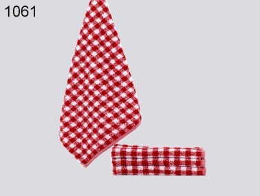 Rood geblokte keukendoek, 50 x 50 cm