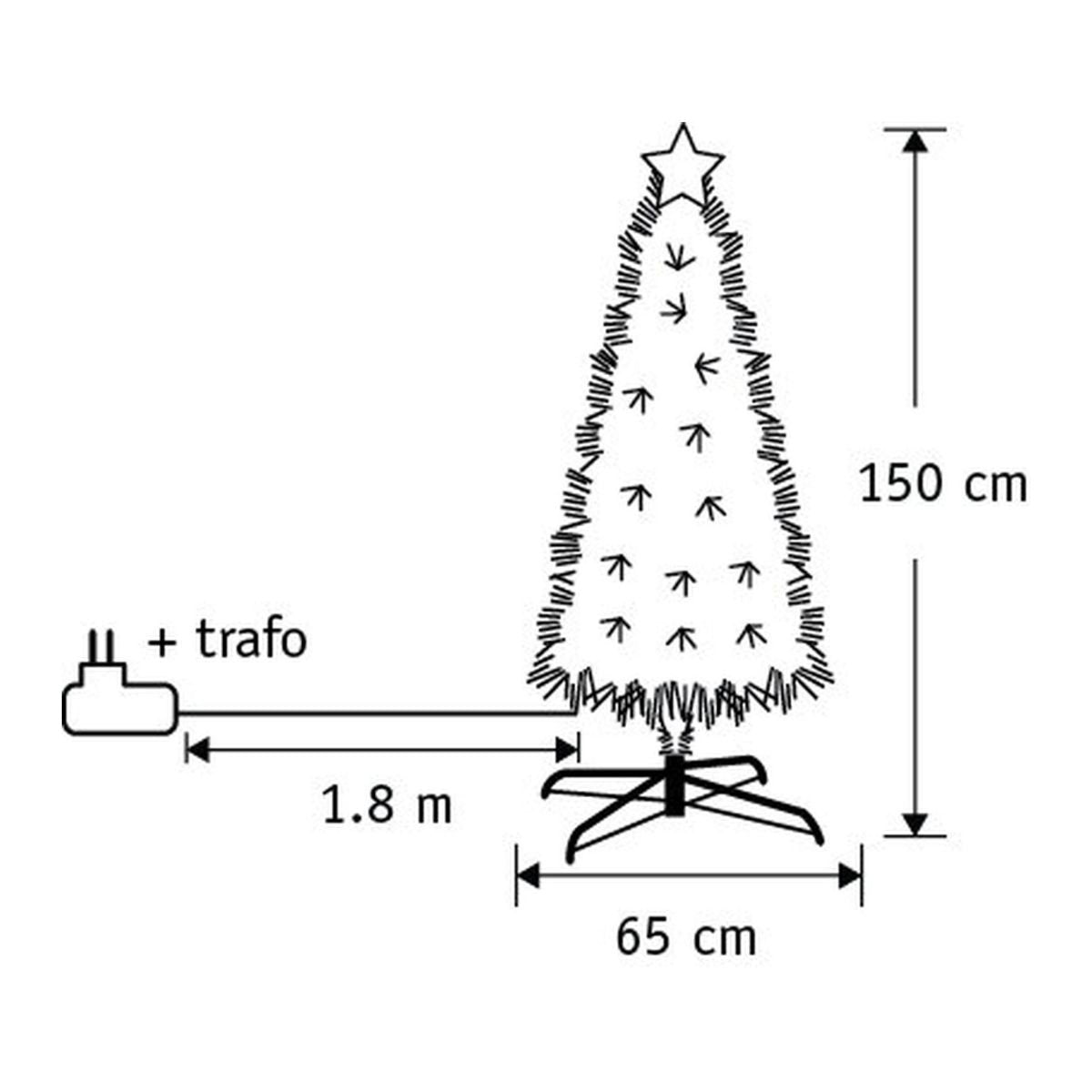 Mercury kunstkerstboom met verlichting, 150 cm, Ø 65 cm