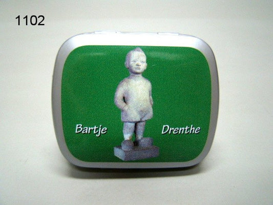 Bartje, blikje met pepermunt