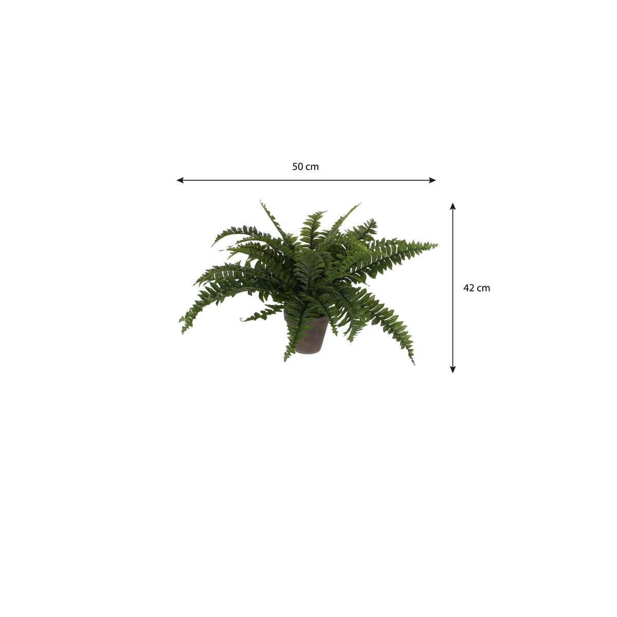 Boston fern kunstplant, 42 cm