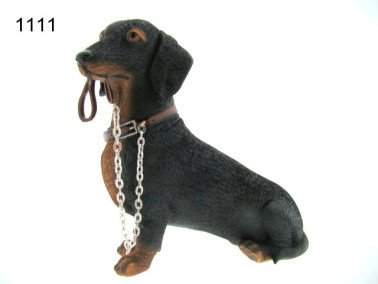 Teckel met riem, 18,5 cm