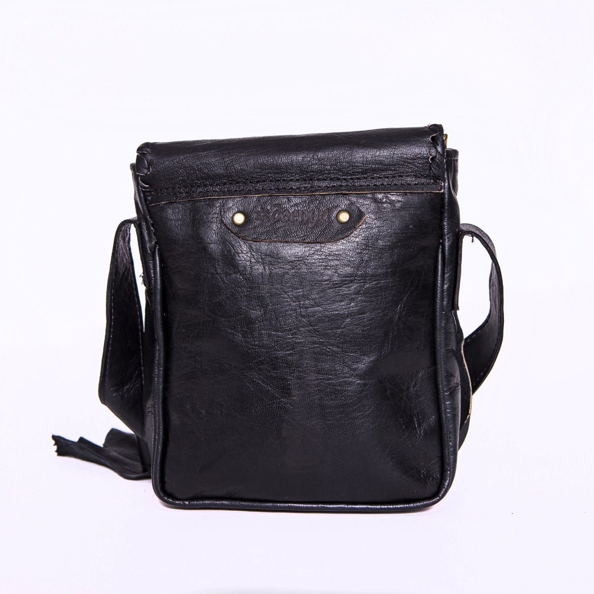 Qabli leren schoudertas, 18 × 4,5 × 22 cm