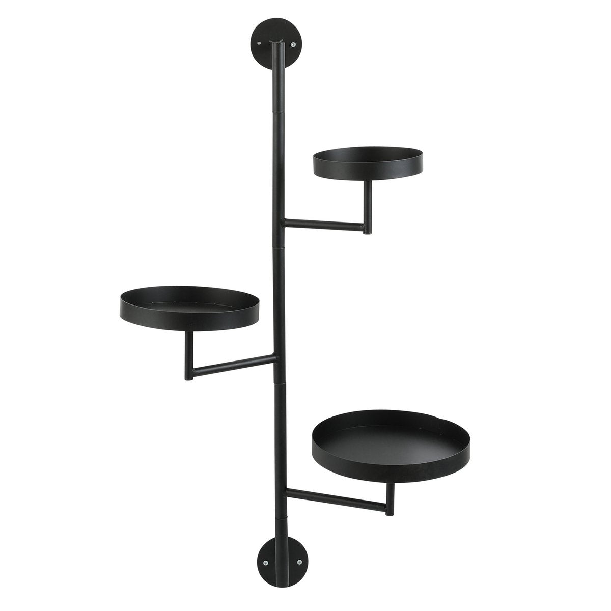 Perry wandrek zwart, ronde plateaus, 80 cm