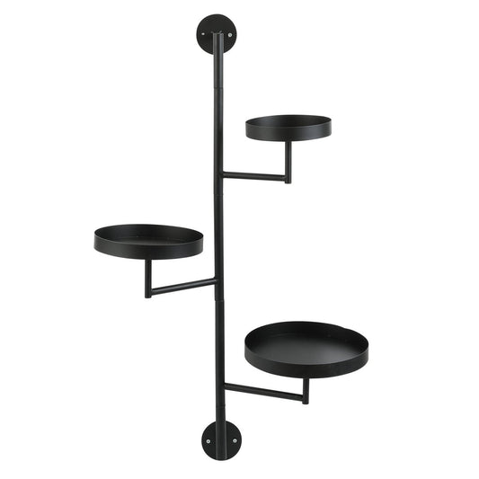 Perry wandrek zwart, ronde plateaus, 80 cm