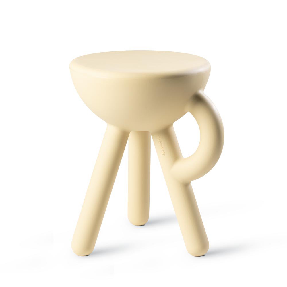 Tubby kruk, bijzettafel, sand, 38 × 33 × 45 cm