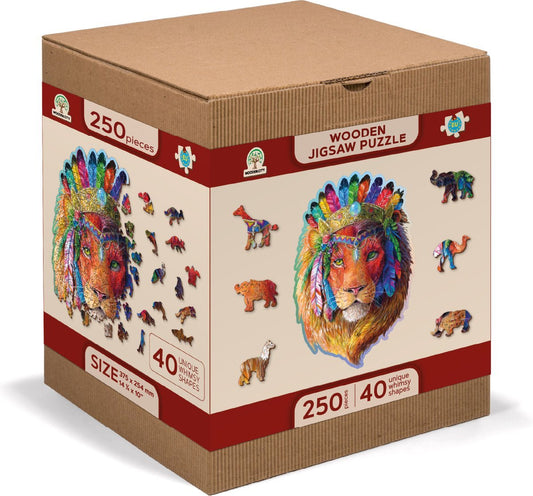 Mystic lion, houten legpuzzel 250 stukjes