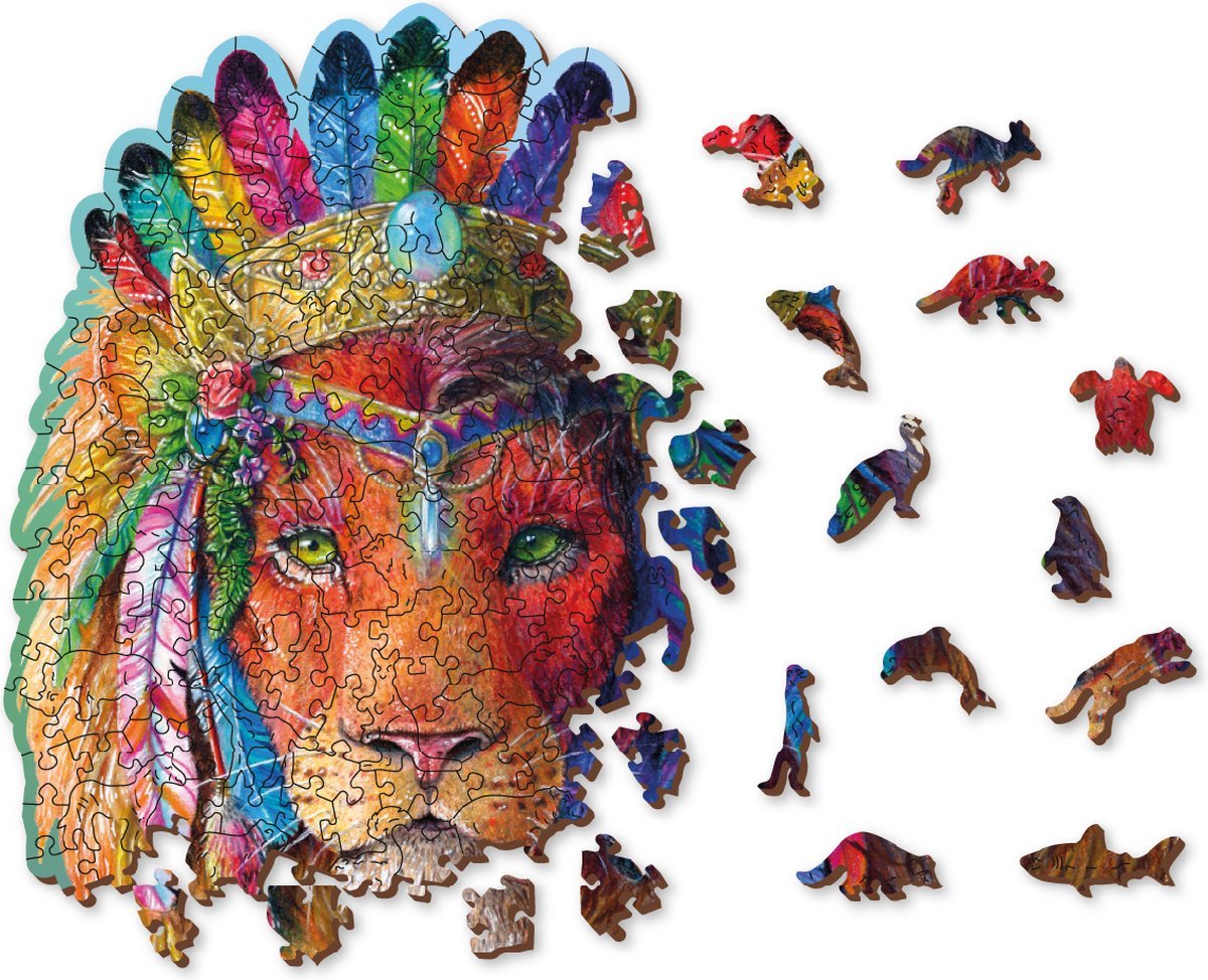 Mystic lion, houten legpuzzel 250 stukjes
