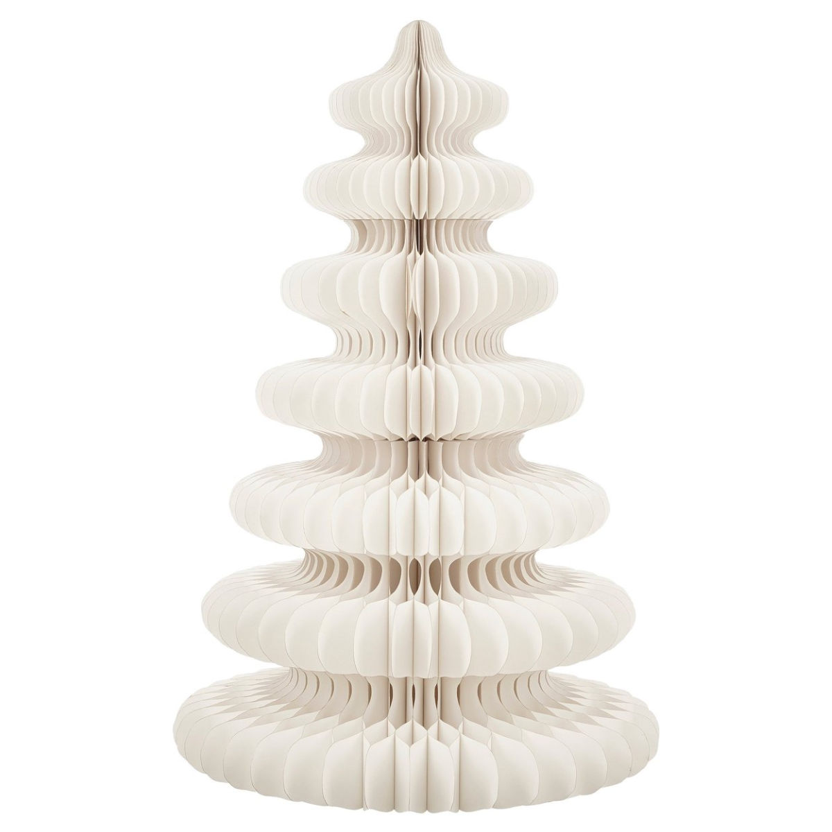 Decoratieve kerstboom van papier, wit, Ø 104 × 152 cm