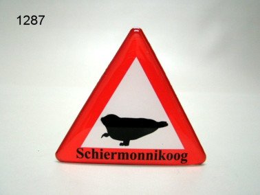 Zeehond Schiermonnikoog magneet, verkeersbord