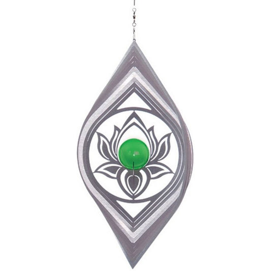 Windspinner BlinQ Art Lotus Bloem RVS met glaskogel 251 x 177 mm